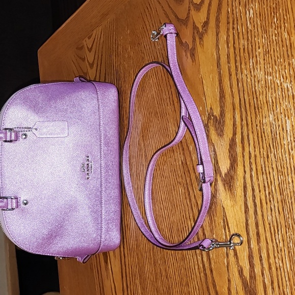 Coach Mini Sierra Silver Metallic Lilac Purse and Wallet Set - Picture 4 of 12